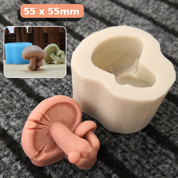 1Pc New Silicone Soap Mould 3D DIY Mushroom Shape Resin Mold