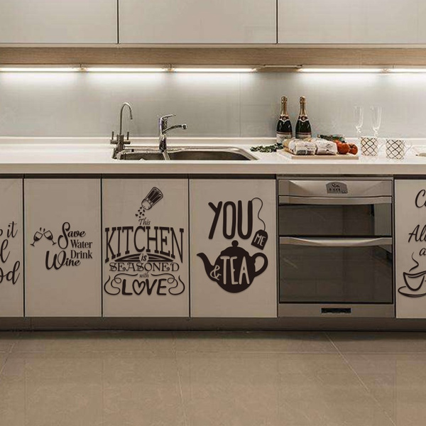 Modern Wall Art Stickers For Kitchen Removable Home Sticker Decor Quality Diy Decal Es Decals Wish Quality Diy Decal Es Wall Decals Wish, Kitchen Cabinet Decals Modern