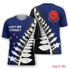 T Shirts, 3dprinttshirt, lestweforgettshirt, newzealandlestweforgettshirt