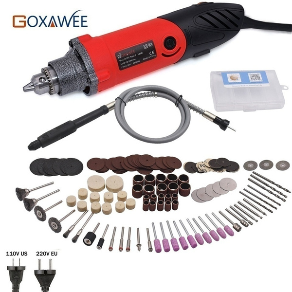 110V 220V GOXAWEE 240W Big Power Electric Mini Drill 6 Variable