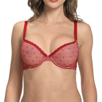 Wish Avis clients: Red Bra Sexy Lace Lingerie See Through Mesh