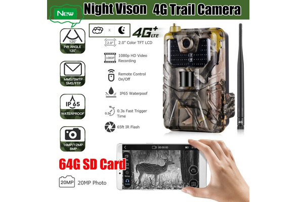 4G MMS/SMS/SMTP Trail Camera  Wildlife  Hunting  game 20MP 1080P Night Vision 
