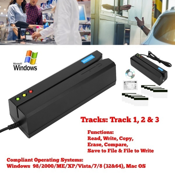 New MSR605X USB Magnetic Stripe Credit Card Reader/Writer Encoder Swipe MSR206 