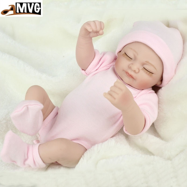 Real Looking Newborn Baby Vinyl Silicone Realistic Reborn Dolls Bebe Girl Wish