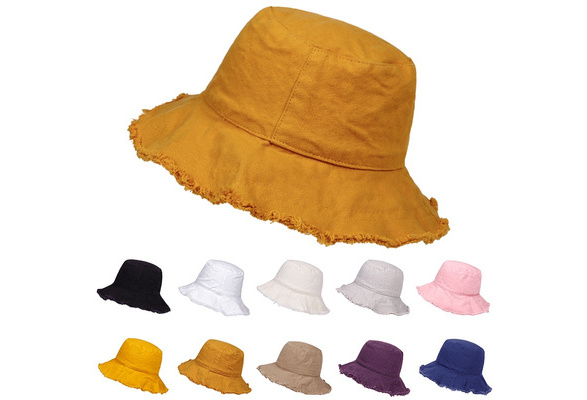 Fashion Solid Color Cotton Fisherman Hat Outdoor Visor Bucket Hats Foldable  Hip Hop Caps Men's Fishing Hat Snapback Cap Trucker Hats