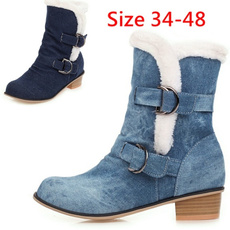 ankle boots, Blues, boots for women, fuzzyboot