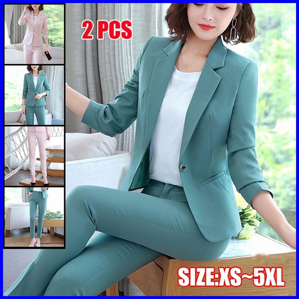 2 Piece Suit for Ladies Dress Pant Suits Office Fashion of Winter