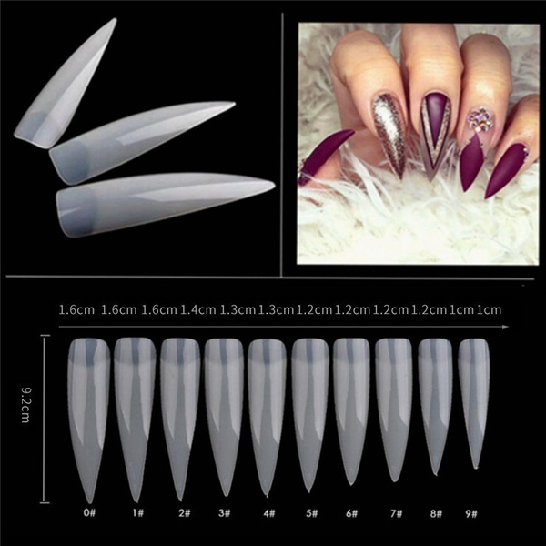 INFELING Stiletto Nail Tips - 500pcs Clear Nail Tips India | Ubuy