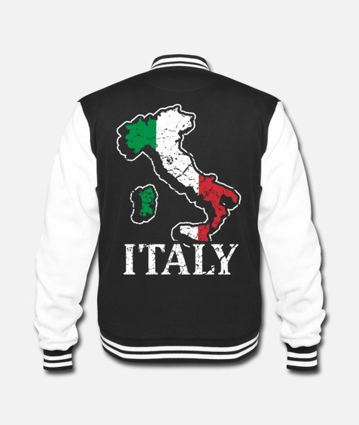 Italy Italian Flag Italia Retro Gift Men's College Jacket Wish