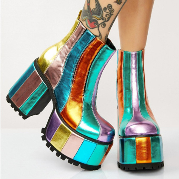 colourful platform shoes