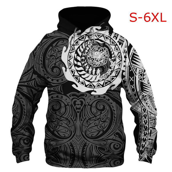 New Fashion Women Men 3D Print Maori Tattoo Hoodie Casual Hoodies Sweatshirt