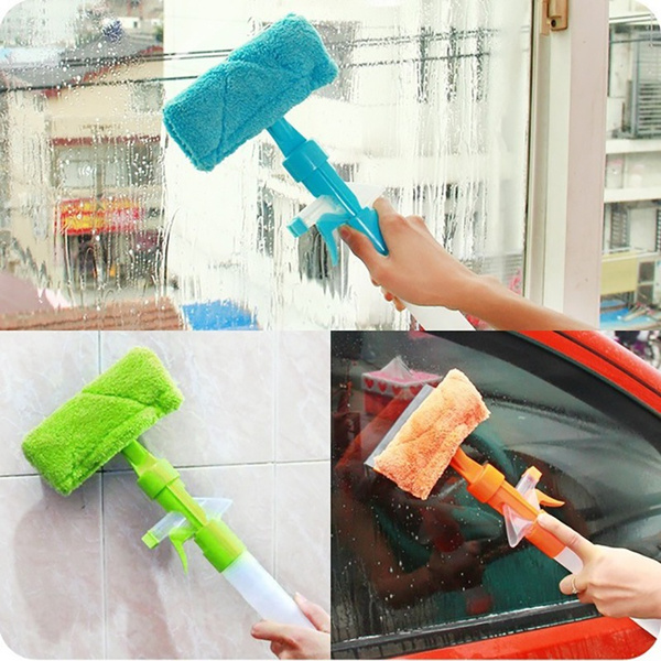 Glass cleaner double-sided window cleaning wiper water-jet | Wish