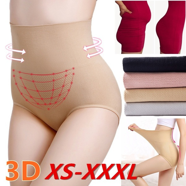 XS-XXXL New Womens High Waist Tummy Control Body Shaper Briefs Body Shaper  Slimming Women Waist Trainer Belly Control Underwear Waist Hip Pants  Underwear for Woman