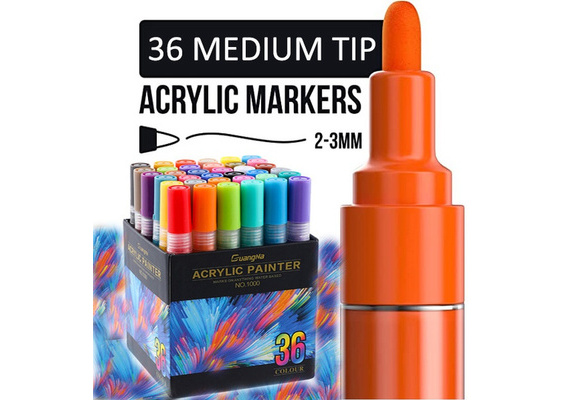 Fabric Easter Eggs Acrylic Paint Marker Pens Set of 25 Colors Ceramic Canvas DIY Art Crafts Glass Acrylic Paint Pens for Rock Painting Gift Card Writing Glass Painting Kit Wood Mugs