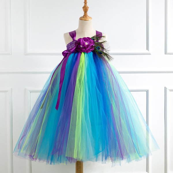 Peacock Flower Girl Dresses