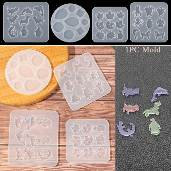 1PC Silicone Earrings Mold Necklace Earring Pendant Resin Molds