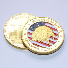 americana, gold, challengecoin, Statue
