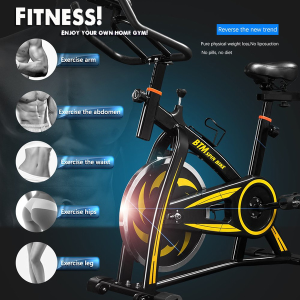 Indoor Cycling Exercise Bike Spin Bike Studio Cycles Exercise Machines Adjustable Handlebars Seat