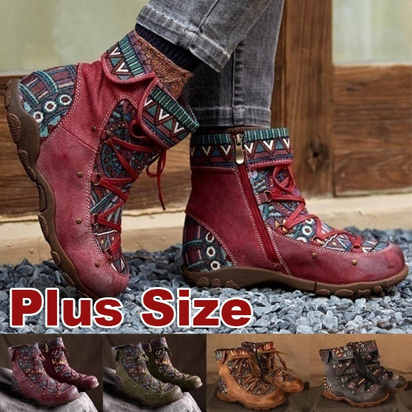 bohemian splicing boots