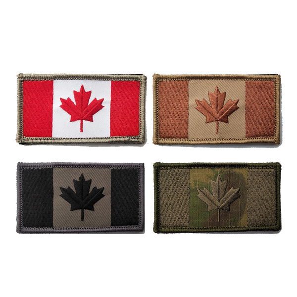 Canada Flag Morale Embroidered Patch Tactical Maple Leaf Iron On and Sew On Patches Canadian Emblem for Travel Backpack Embroidered Red Jackets Hats Team Uniform and many more