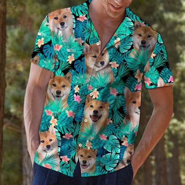 shiba inu hawaiian shirt