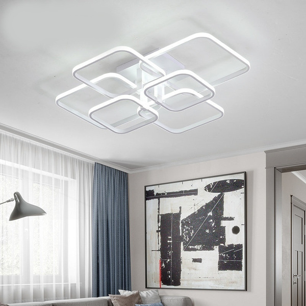 Led Square Ceiling Lamp Is A Chandelier, Bright Led Ceiling Lights For Living Room