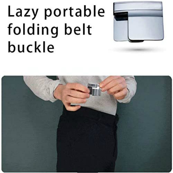 Aemiy Belt Alternative Foldable Buckle for Waist Trousers Pants Skirt  Automatic Adjustable Metal Buckle Waistband Tightener without a Belt for  Men Women