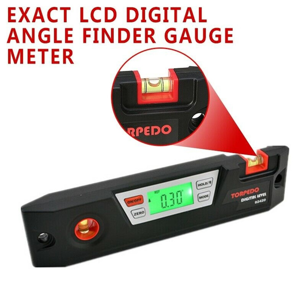 LCD Digital Angle Finder Gauge Meter Exact Protractor Inclinometer Spirit Level 