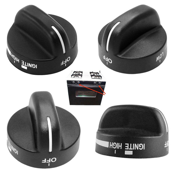 4x Knob Range Oven Gas Stove Knobs Replaces Part For Whirlpool Wp8273103 8273103 Wish