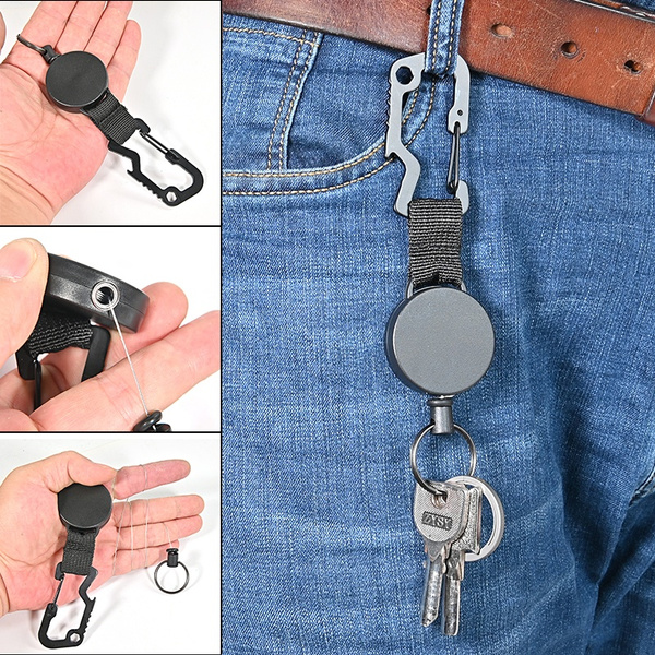 Easy Pull Retractable Keychain Anti-Lost Key Ring Clasp Key Buckle | Wish