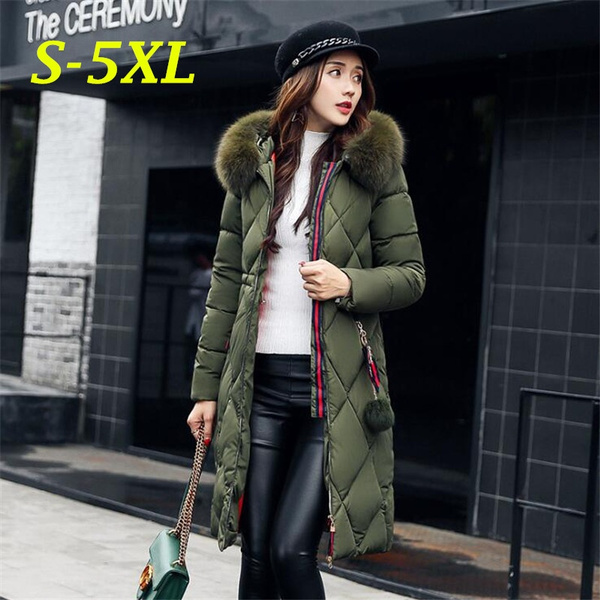 New Autumn and Winter Cotton Clothing Women Long Sleeves Coat