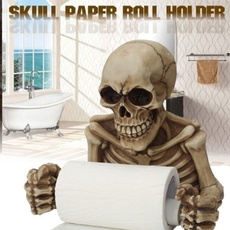 halloweentoiletpaperholder, Wall Mount, Towels, Skeleton