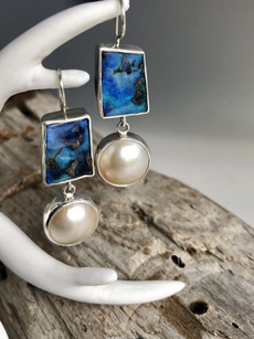 Blues, Jewelry, 925 silver earrings, naturalgemstone