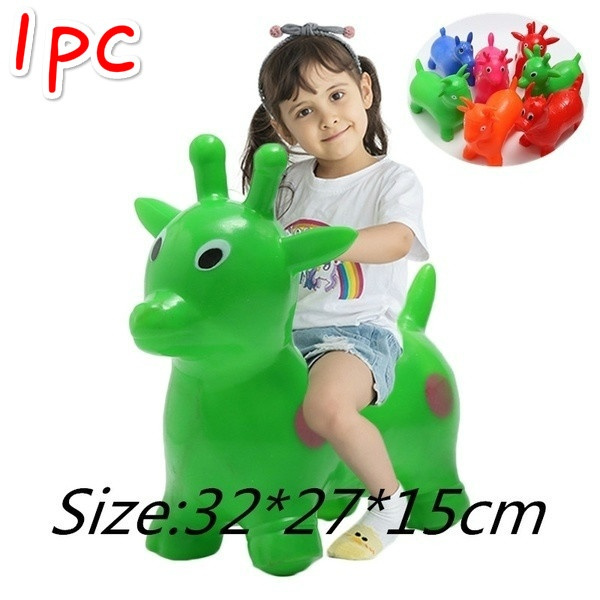Rides on Animal Bouncy Horse Inflatable Bouncer Jumping Kids Gift JE 
