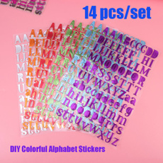 lettersticker, glitteralphabet, Colorful, diystickerlabel
