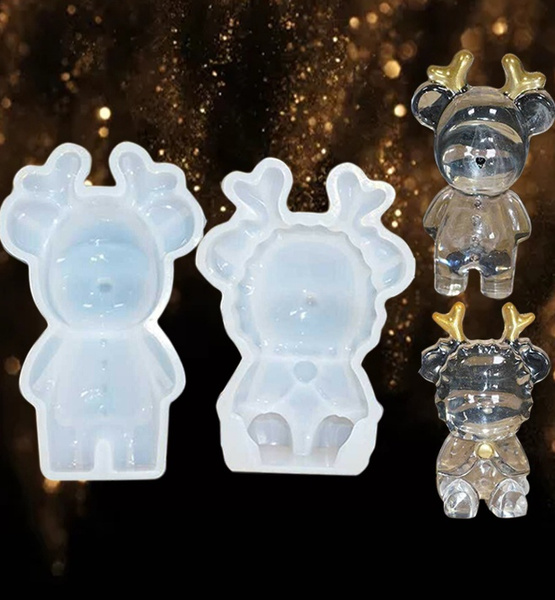 Reindeer Mold Mold Craft Christmas Jewelry Mould Silicone Resin Tool Casting 3D Reindeer Mold Mold Craft Christmas Jewelry Mould Silicone Resin Tool Casting 3D