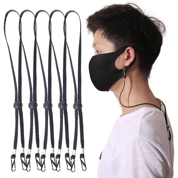 5 Pieces Face Mask Lanyard Mask Chains for Women Men Mask Holder Eyeglass  Chains Adjustable Face Mask Chain Holder Hanger Cords String Necklace
