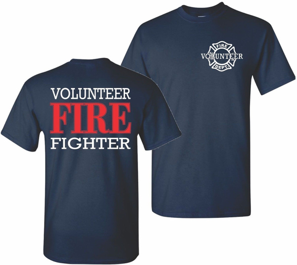 Firefighter Volunteer Fire Rescue Thin Red Line Department T-shirt ...