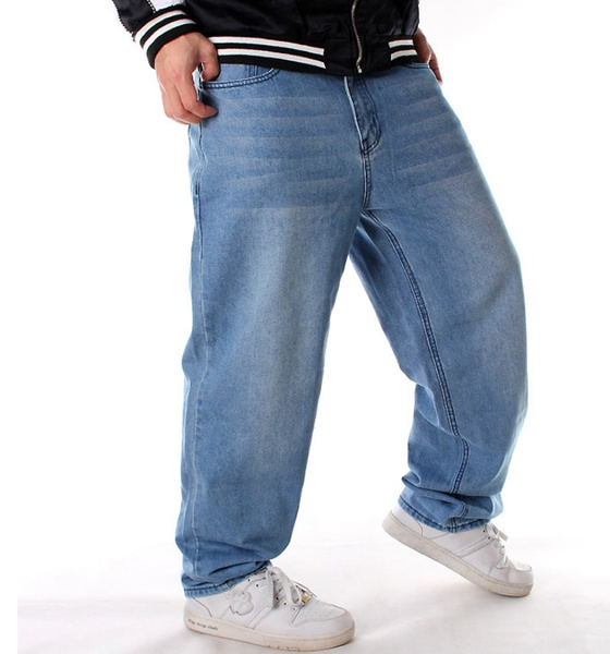 Plus Size Hip Hop Baggy Jeans Men High Quality Hip Hop Dance Pants ...