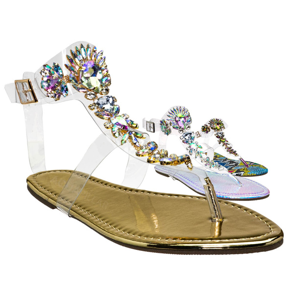 clear rhinestone flats