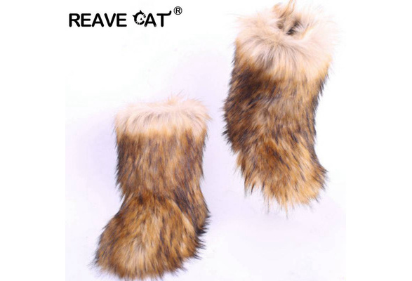 REAVE CAT Furry Boots Winter Shoes 