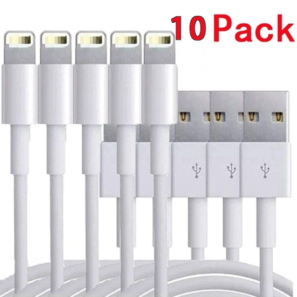 New 1 3 5 10 Pack Usb Data Charging Charger Cables Cords For Iphone Xs Xsmas Xr 5 S 6 7 8 X Plus Wish