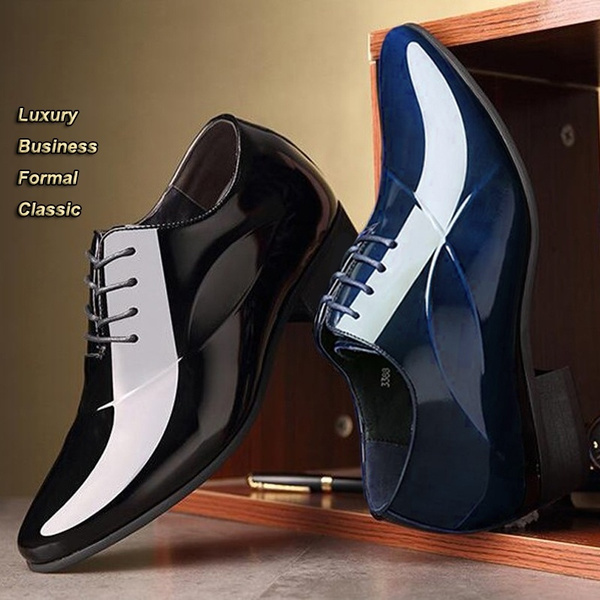 Luxury Mens Leather Pointy Toe Dress Formal Wedding Shoes Oxfords