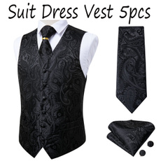 necktie set, Vest, Hombre, Joyería de pavo reales