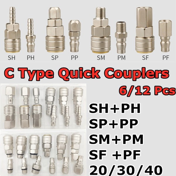 C Type Quick Connector Pneumatic Coupler for Air compressor Compressor Tool 