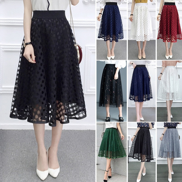 Knee length shop skirts cheap