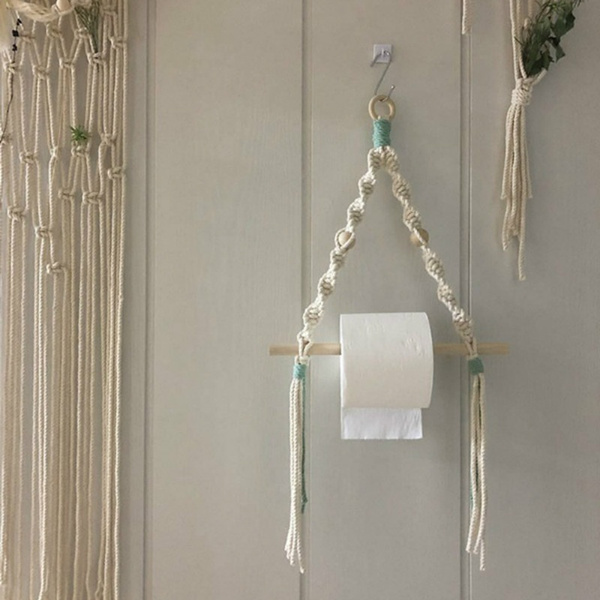 Macrame Paper Towel Hanger