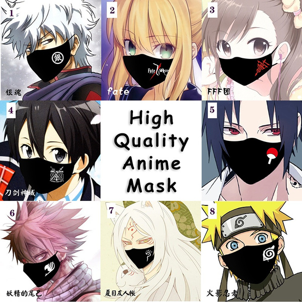 Anime Naruto Cartoon Cosplay Maskers Soft Cotton Dust Face Masks Reusable Washable Mask Wish Anime Naruto Cartoon Cosplay Maskers Soft Cotton Dust Face Masks Reusable Washable Mask Wish