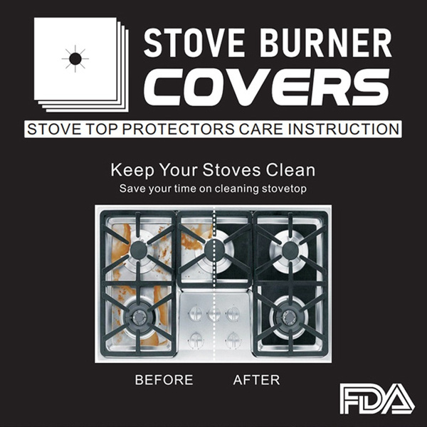 Gas Stove Covers - 8 PCS Gas Range Stove Burner Protectors