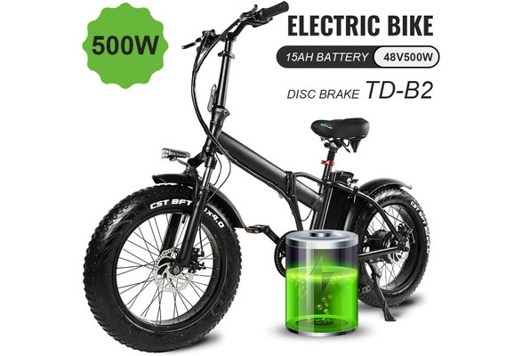 Wish Recensioni dei clienti: Bicicletta pieghevole elettrica per pneumatico  grasso adulto 500W City Mountain Bicycle Booster